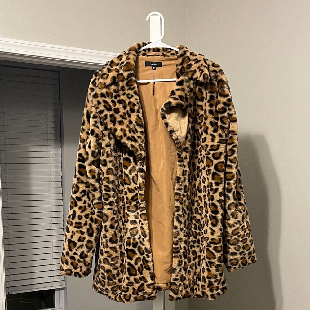 Lulu's Leopard Print Teddy Jacket - image 1